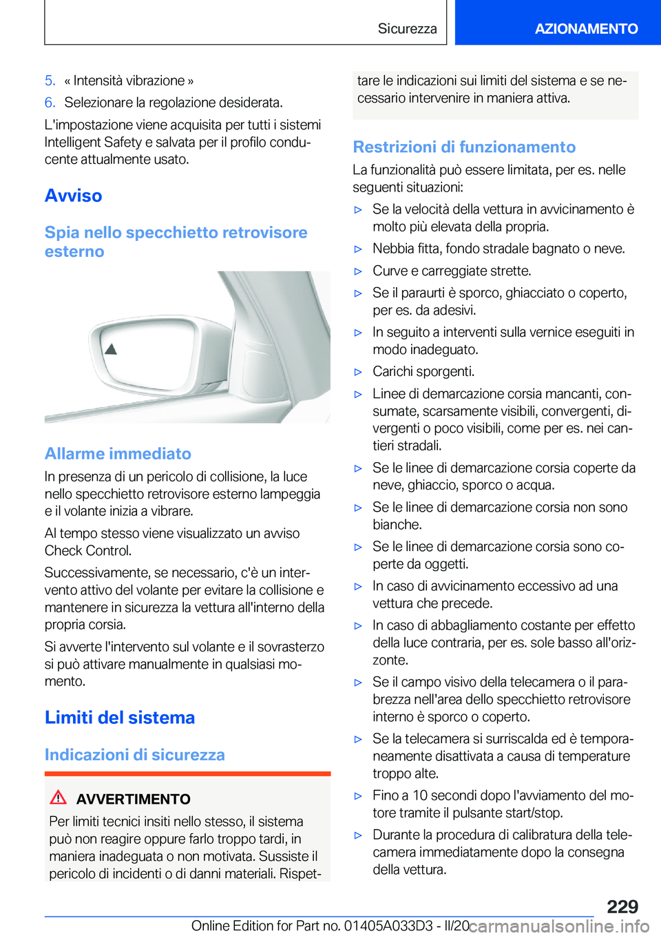 BMW X5 M 2020  Libretti Di Uso E manutenzione (in Italian) �5�.�«��I�n�t�e�n�s�i�t�