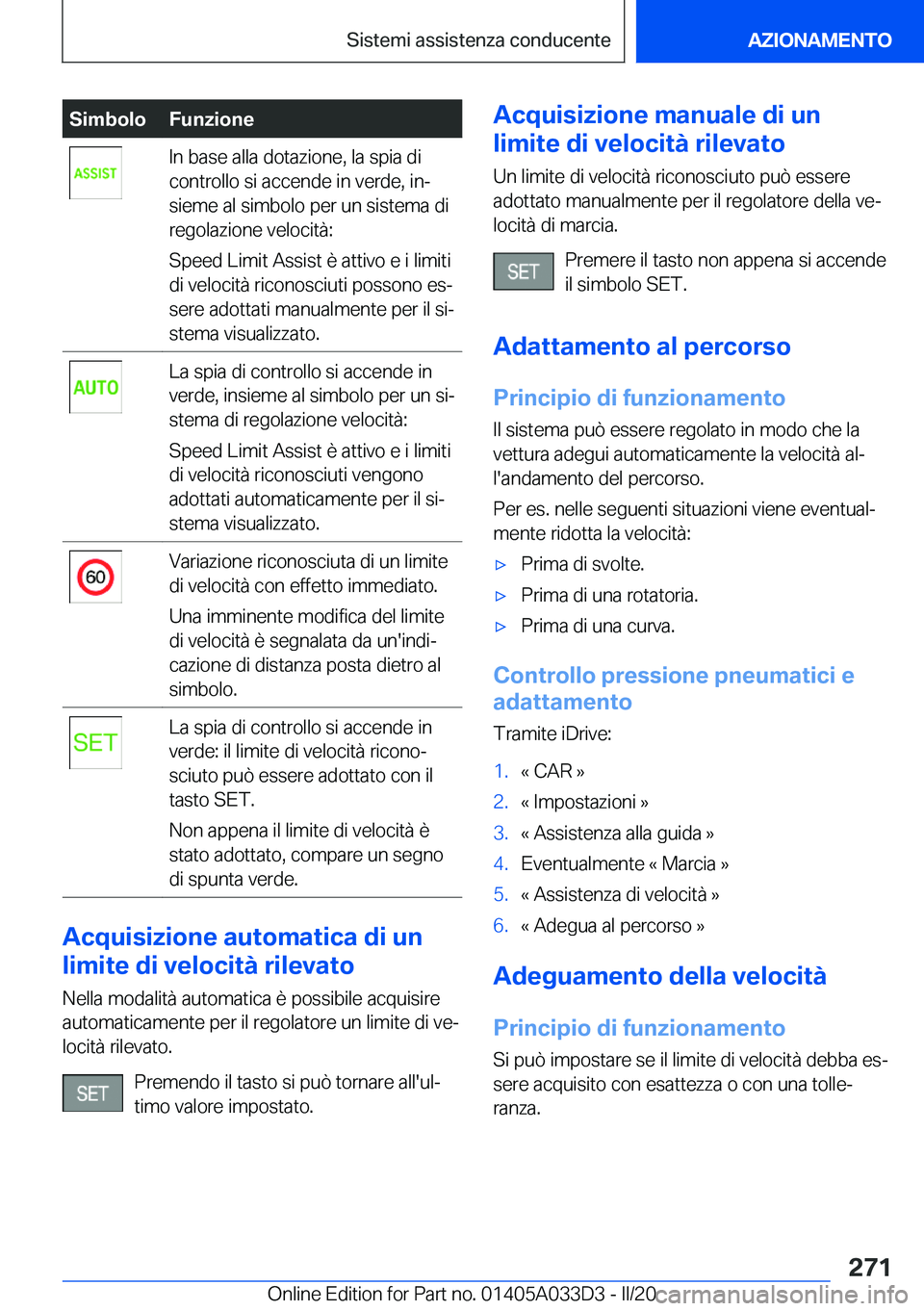 BMW X5 M 2020  Libretti Di Uso E manutenzione (in Italian) �S�i�m�b�o�l�o�F�u�n�z�i�o�n�e�I�n��b�a�s�e��a�l�l�a��d�o�t�a�z�i�o�n�e�,��l�a��s�p�i�a��d�i
�c�o�n�t�r�o�l�l�o��s�i��a�c�c�e�n�d�e��i�n��v�e�r�d�e�,��i�nª
�s�i�e�m�e��a�l��s�i�m�b�o�l�