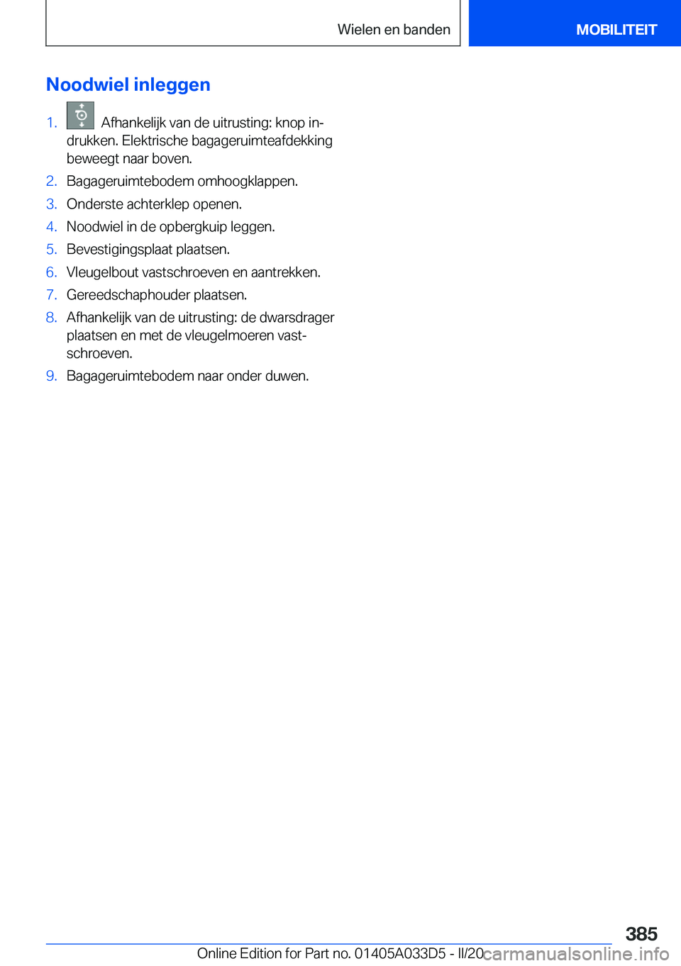 BMW X5 M 2020  Instructieboekjes (in Dutch) �N�o�o�d�w�i�e�l��i�n�l�e�g�g�e�n�1�.���A�f�h�a�n�k�e�l�i�j�k��v�a�n��d�e��u�i�t�r�u�s�t�i�n�g�:��k�n�o�p��i�nj
�d�r�u�k�k�e�n�.��E�l�e�k�t�r�i�s�c�h�e��b�a�g�a�g�e�r�u�i�m�t�e�a�f�d�e�k�k�