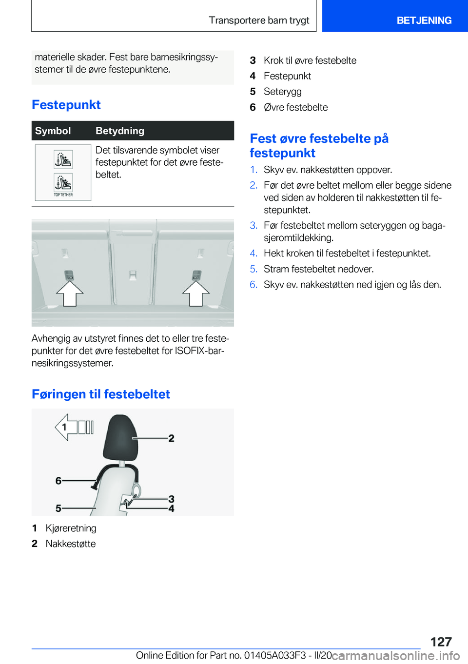 BMW X5 M 2020  InstruksjonsbØker (in Norwegian) �m�a�t�e�r�i�e�l�l�e��s�k�a�d�e�r�.��F�e�s�t��b�a�r�e��b�a�r�n�e�s�i�k�r�i�n�g�s�s�yj�s�t�e�m�e�r��t�i�l��d�e��