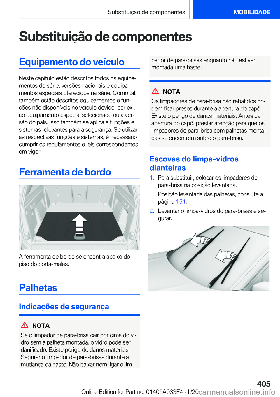 BMW X5 M 2020  Manual do condutor (in Portuguese) �S�u�b�s�t�i�t�u�i�