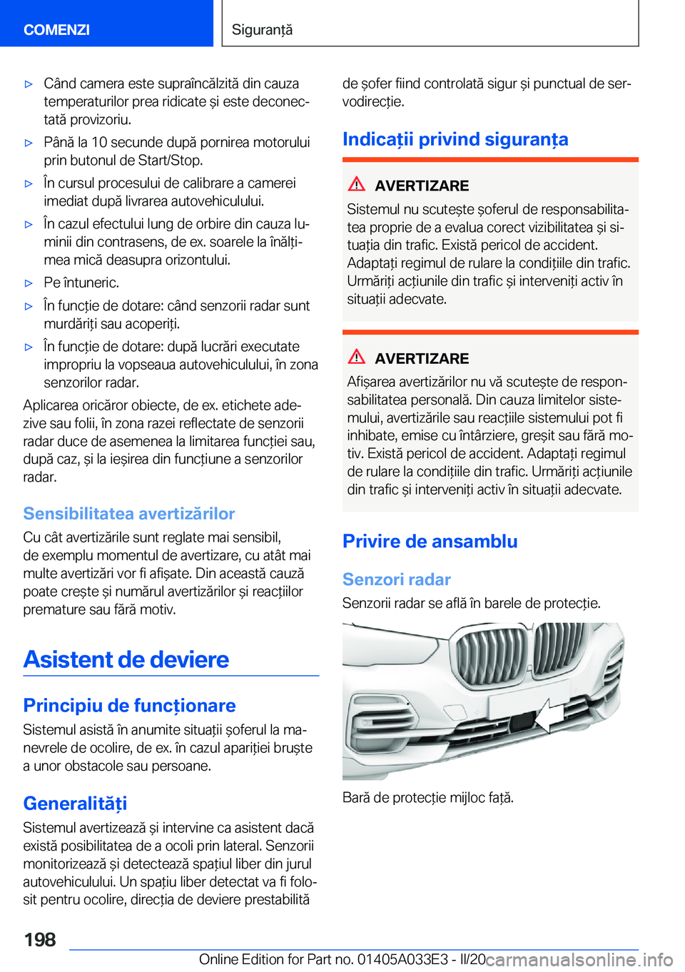 BMW X5 M 2020  Ghiduri De Utilizare (in Romanian) 'x�C�