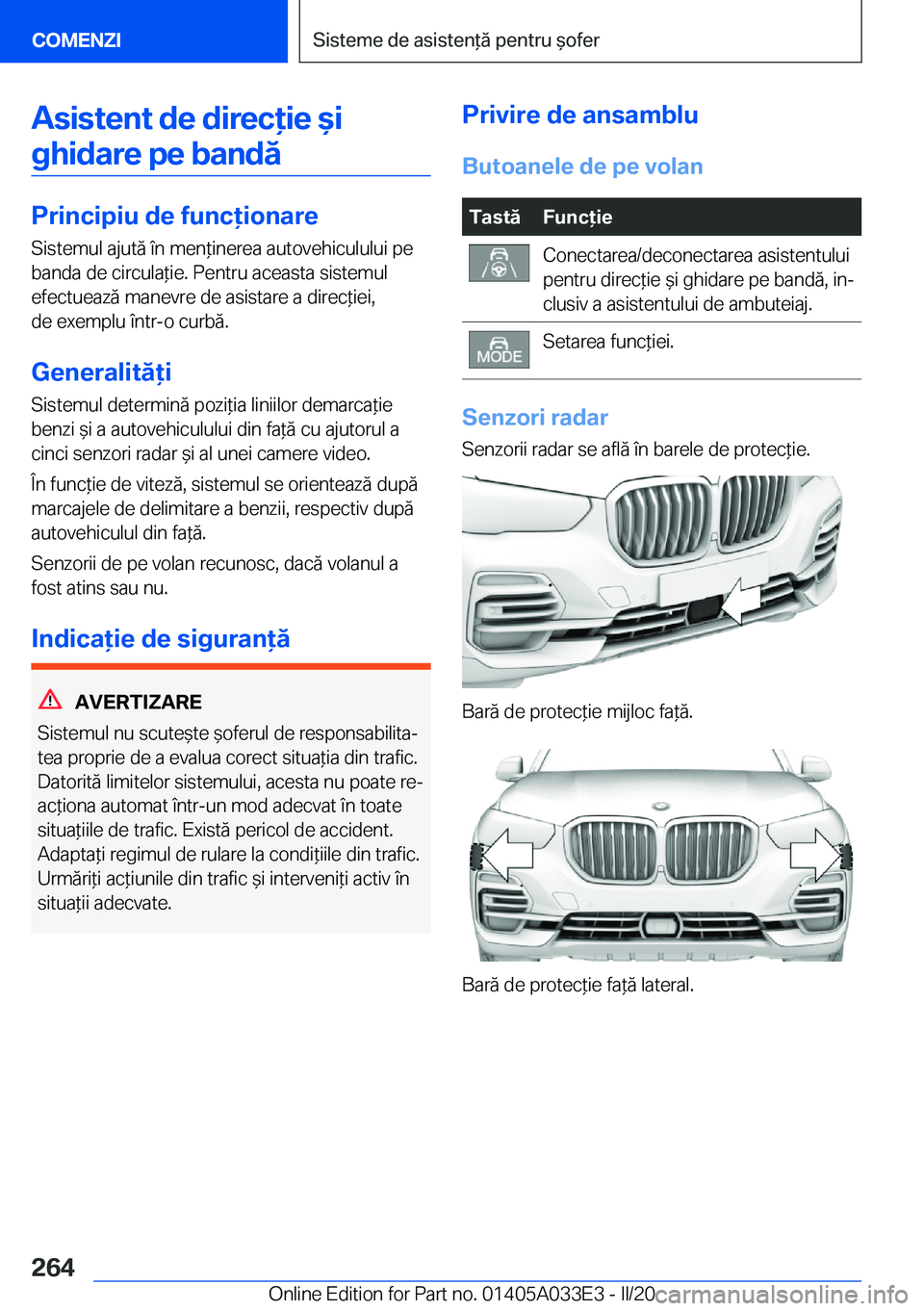 BMW X5 M 2020  Ghiduri De Utilizare (in Romanian) �A�s�i�s�t�e�n�t��d�e��d�i�r�e�c�i�e�&�i�g�h�i�d�a�r�e��p�e��b�a�n�d�