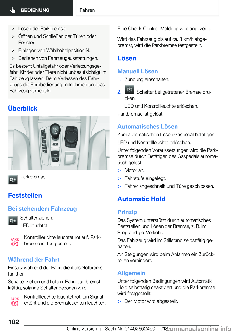 BMW X5 M 2018  Betriebsanleitungen (in German) 'x�L�