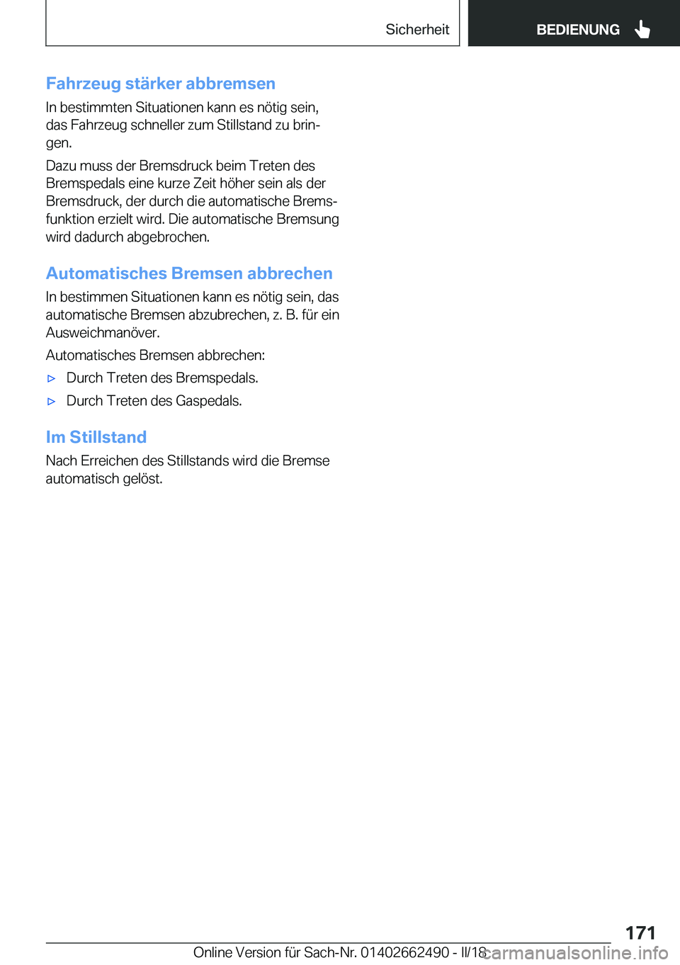 BMW X5 M 2018  Betriebsanleitungen (in German) �F�a�h�r�z�e�u�g��s�t�