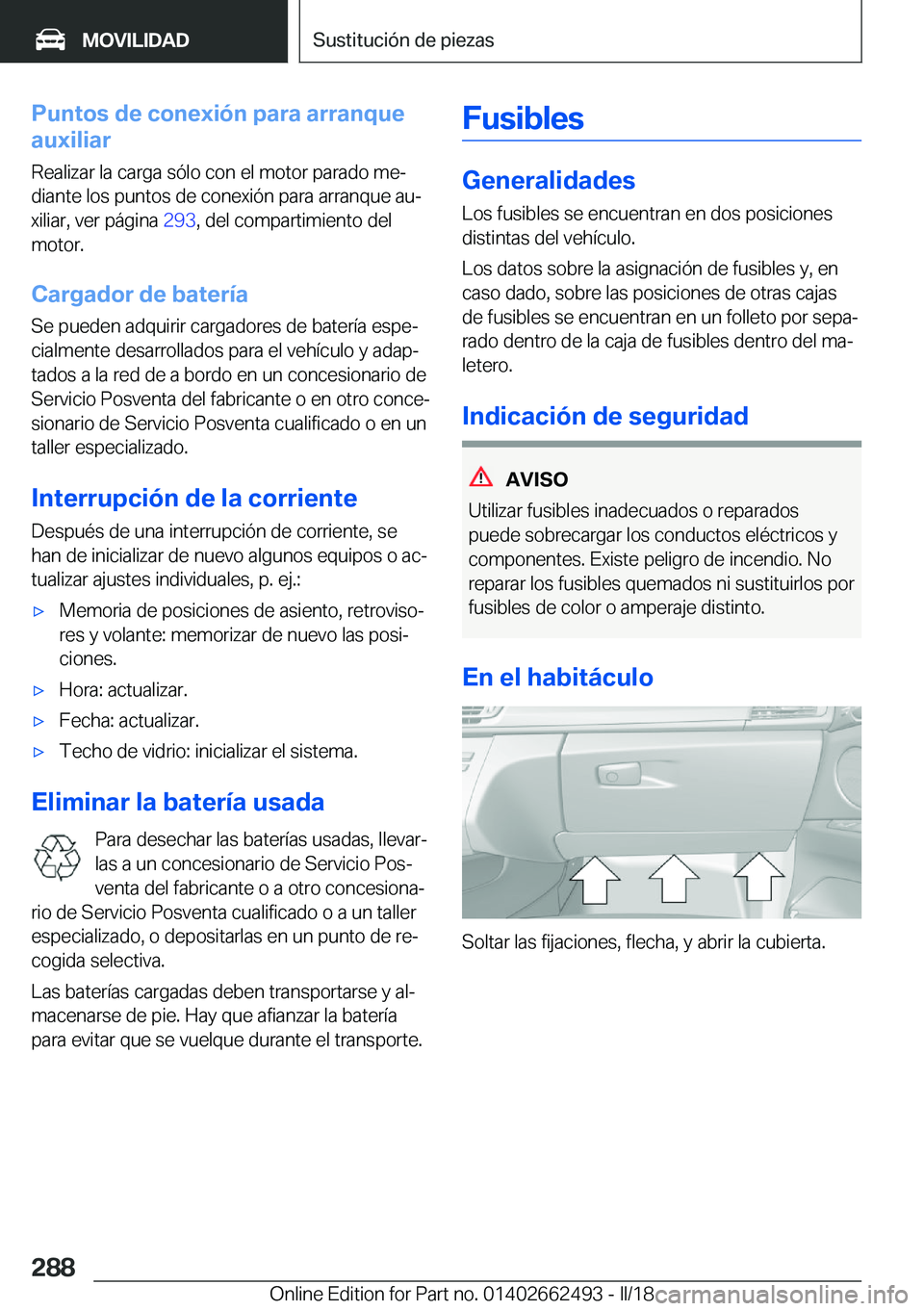 BMW X5 M 2018  Manuales de Empleo (in Spanish) �P�u�n�t�o�s��d�e��c�o�n�e�x�i�