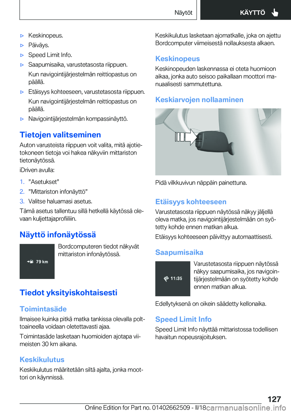 BMW X5 M 2018  Omistajan Käsikirja (in Finnish) 'x�K�e�s�k�i�n�o�p�e�u�s�.'x�P�