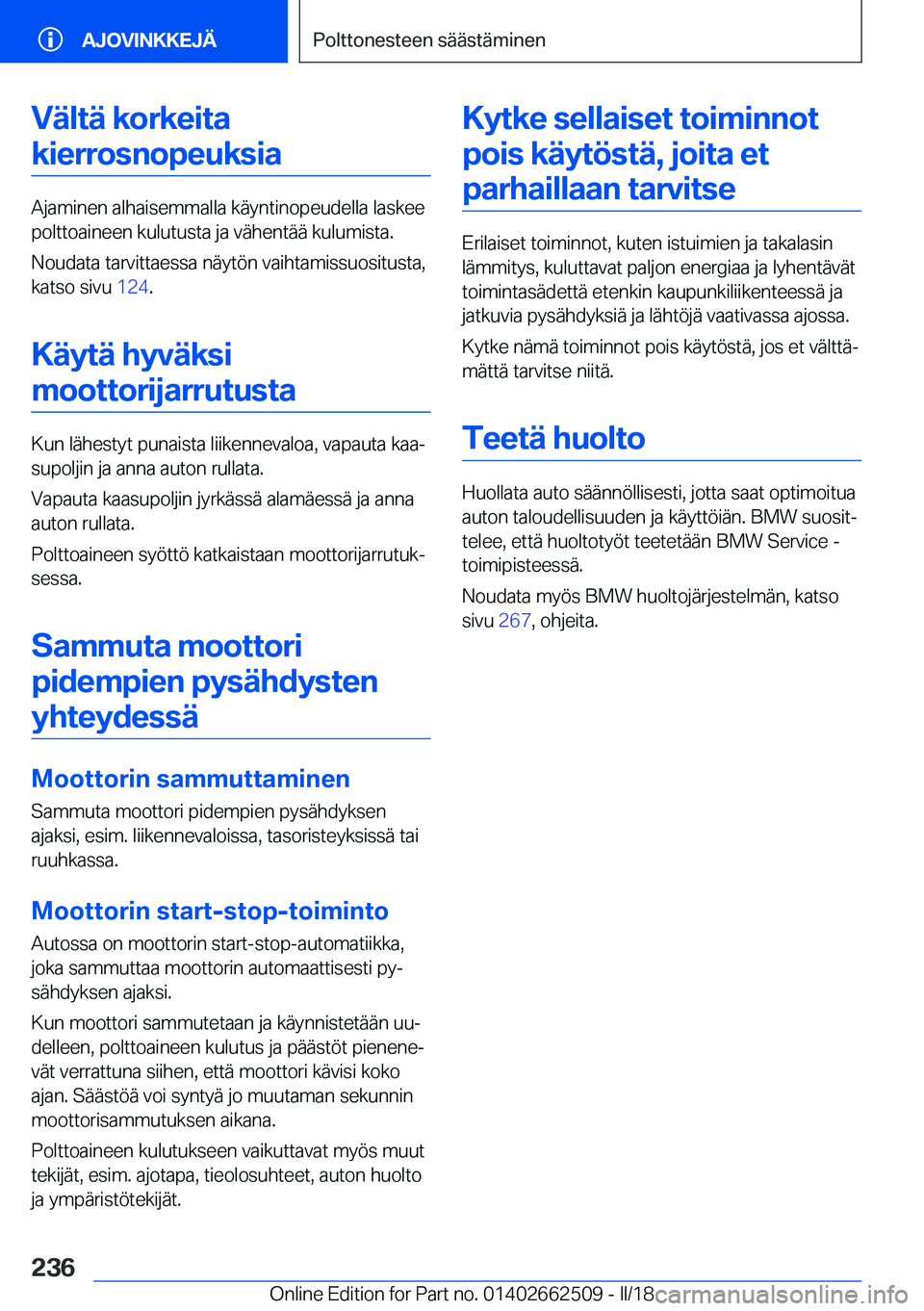 BMW X5 M 2018  Omistajan Käsikirja (in Finnish) �V�