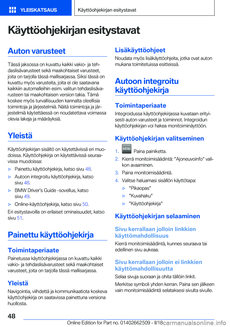 BMW X5 M 2018  Omistajan Käsikirja (in Finnish) �K�