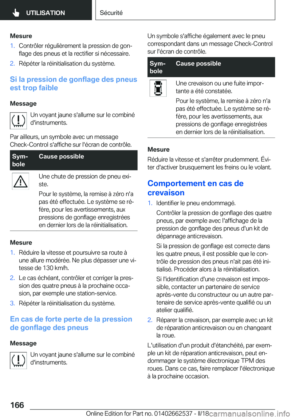 BMW X5 M 2018  Notices Demploi (in French) �M�e�s�u�r�e�1�.�C�o�n�t�r�