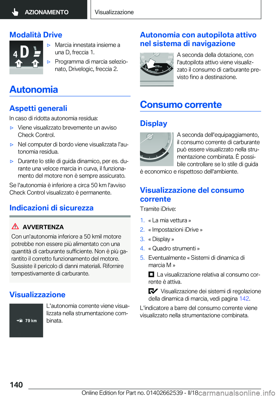 BMW X5 M 2018  Libretti Di Uso E manutenzione (in Italian) �M�o�d�a�l�i�t�