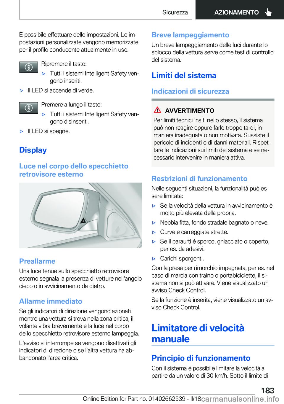 BMW X5 M 2018  Libretti Di Uso E manutenzione (in Italian) �