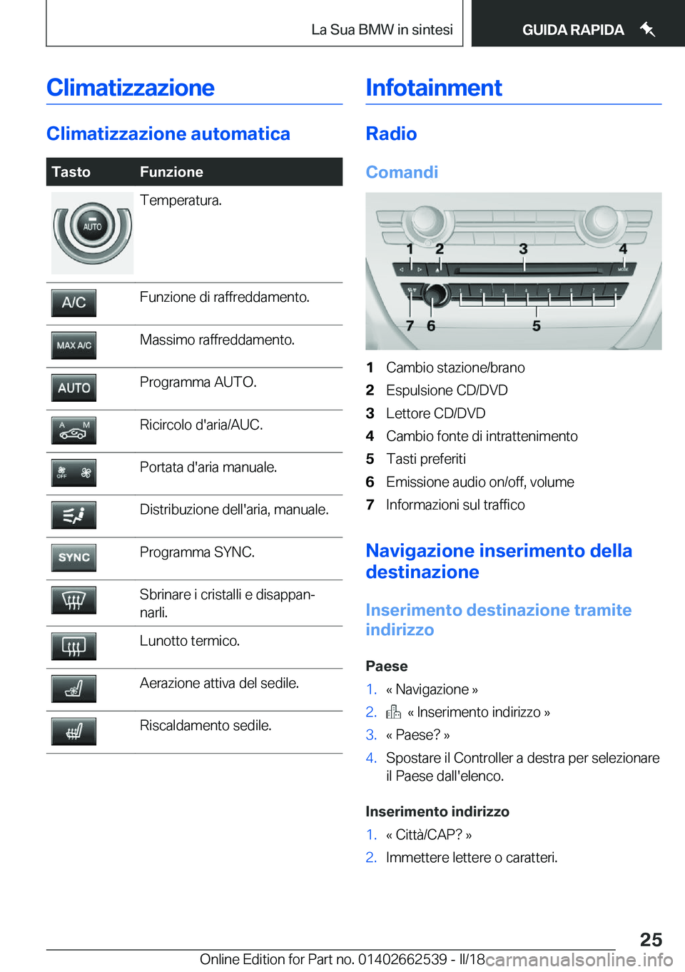 BMW X5 M 2018  Libretti Di Uso E manutenzione (in Italian) �C�l�i�m�a�t�i�z�z�a�z�i�o�n�e
�C�l�i�m�a�t�i�z�z�a�z�i�o�n�e��a�u�t�o�m�a�t�i�c�a
�T�a�s�t�o�F�u�n�z�i�o�n�e�T�e�m�p�e�r�a�t�u�r�a�.�F�u�n�z�i�o�n�e� �d�i� �r�a�f�f�r�e�d�d�a�m�e�n�t�o�.�M�a�s�s�i�m