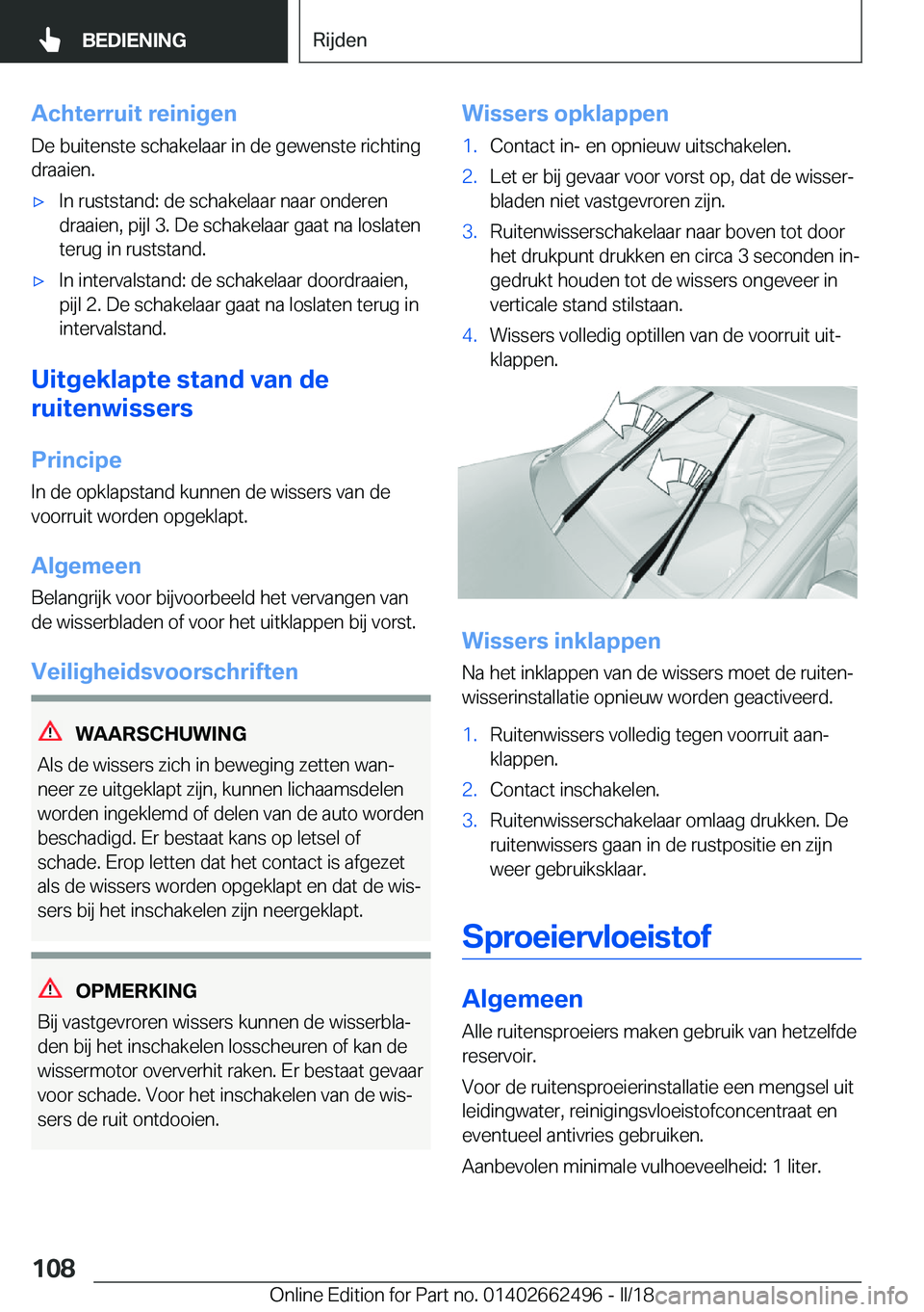 BMW X5 M 2018  Instructieboekjes (in Dutch) �A�c�h�t�e�r�r�u�i�t��r�e�i�n�i�g�e�n
�D�e� �b�u�i�t�e�n�s�t�e� �s�c�h�a�k�e�l�a�a�r� �i�n� �d�e� �g�e�w�e�n�s�t�e� �r�i�c�h�t�i�n�g
�d�r�a�a�i�e�n�.'x�I�n� �r�u�s�t�s�t�a�n�d�:� �d�e� �s�c�h�a�k