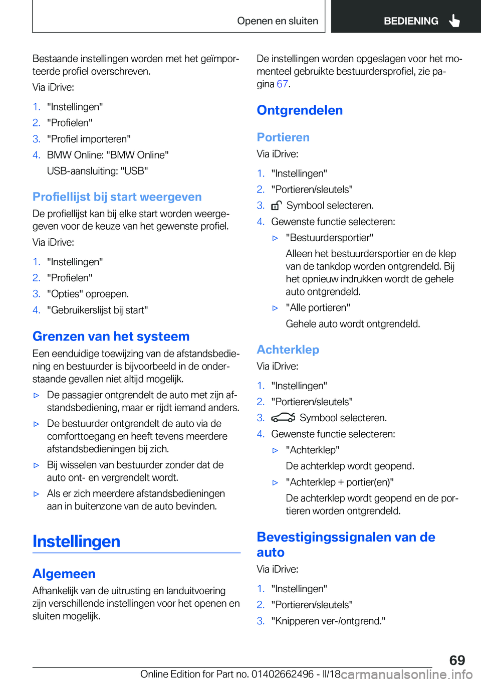 BMW X5 M 2018  Instructieboekjes (in Dutch) �B�e�s�t�a�a�n�d�e� �i�n�s�t�e�l�l�i�n�g�e�n� �w�o�r�d�e�n� �m�e�t� �h�e�t� �g�e�