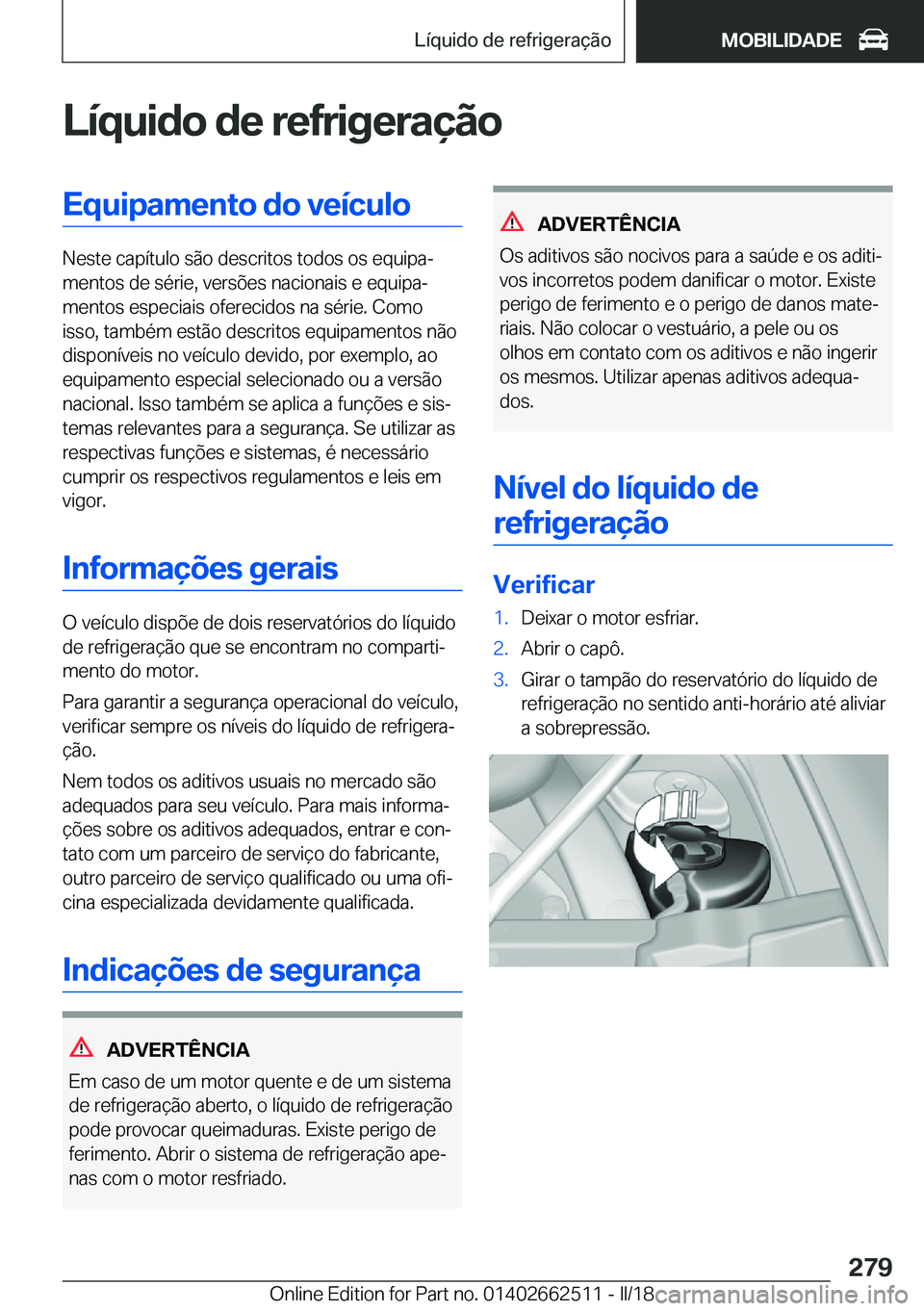BMW X5 M 2018  Manual do condutor (in Portuguese) �L�