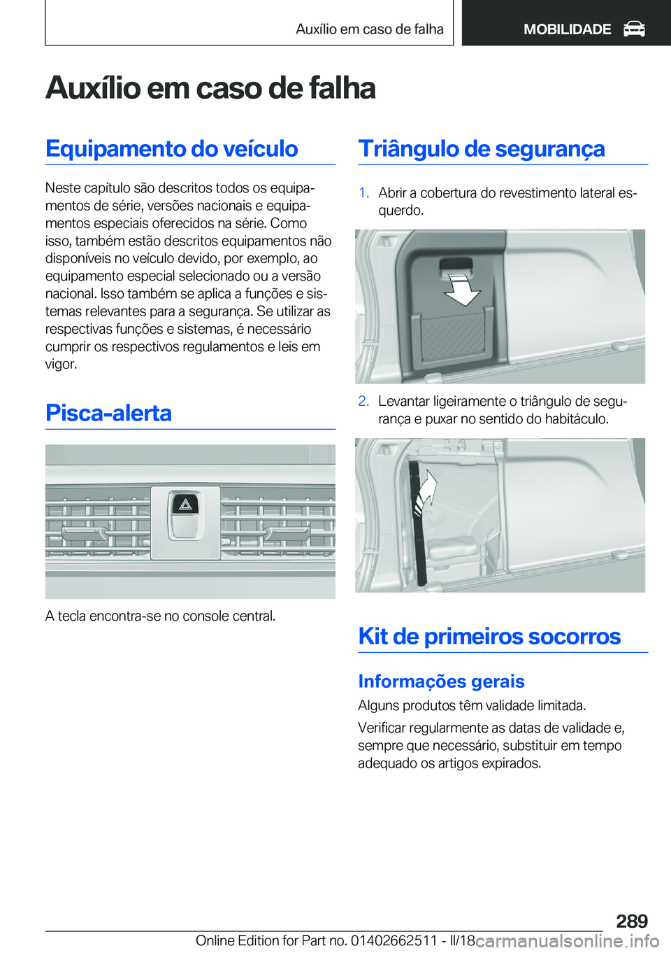 BMW X5 M 2018  Manual do condutor (in Portuguese) �A�u�x�