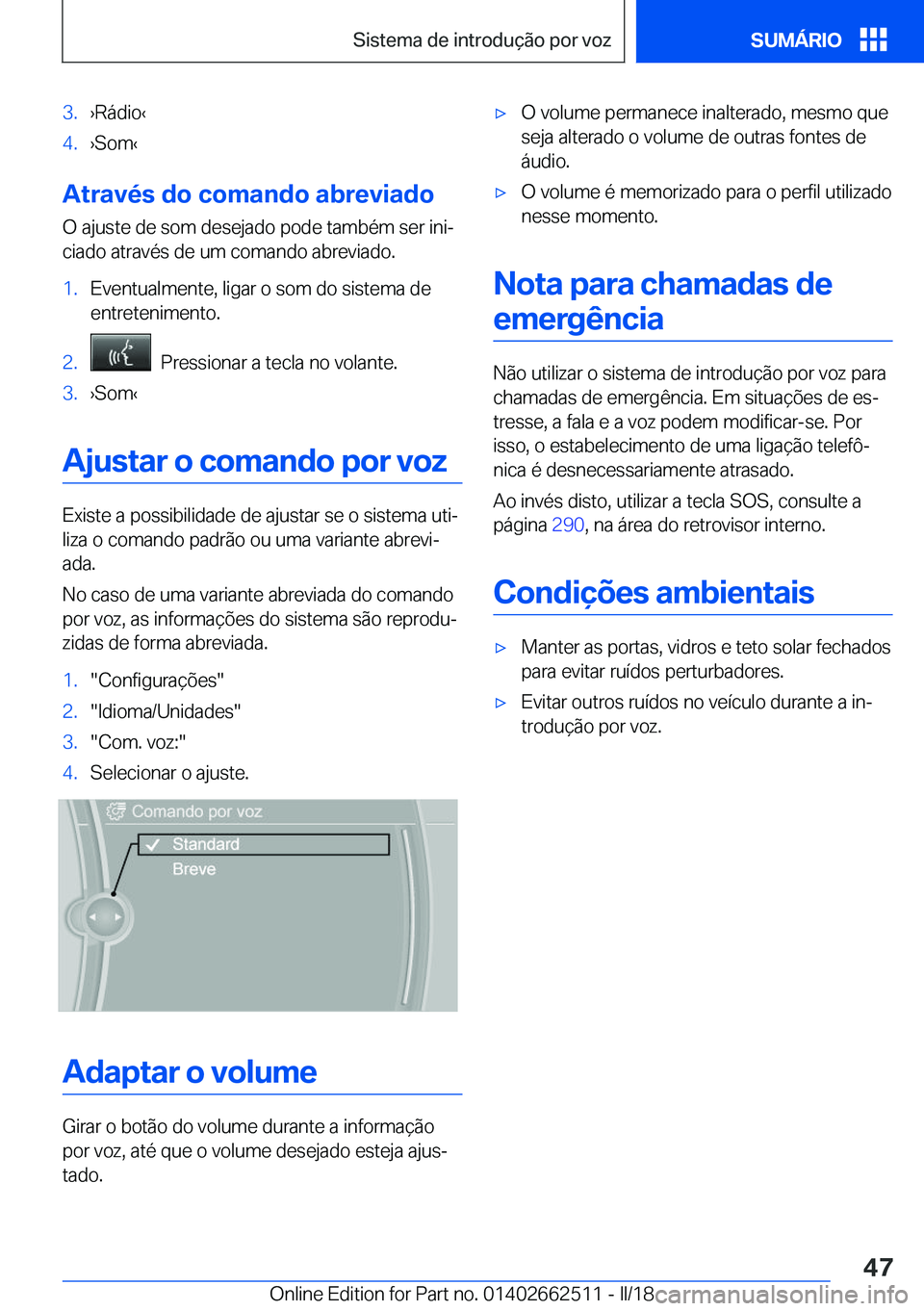 BMW X5 M 2018  Manual do condutor (in Portuguese) �3�.