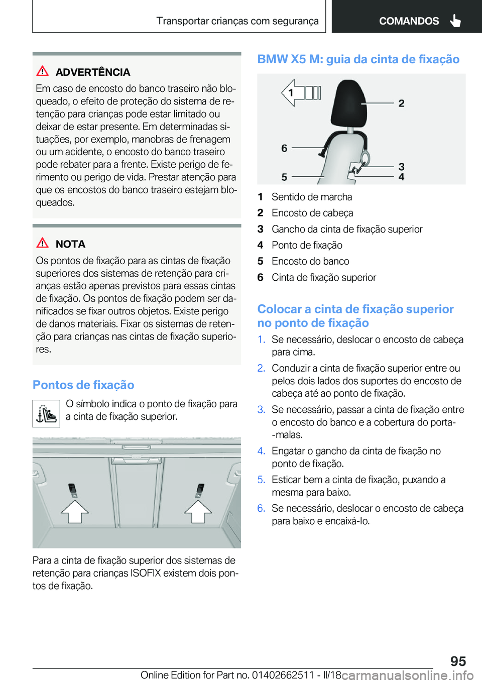 BMW X5 M 2018  Manual do condutor (in Portuguese) �A�D�V�E�R�T�