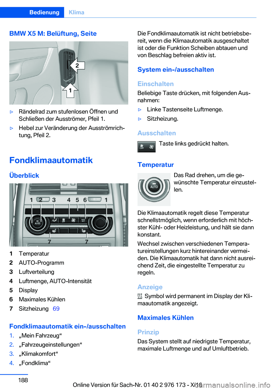BMW X5 M 2017  Betriebsanleitungen (in German) �B�M�W��X�5��M�:��B�e�l�