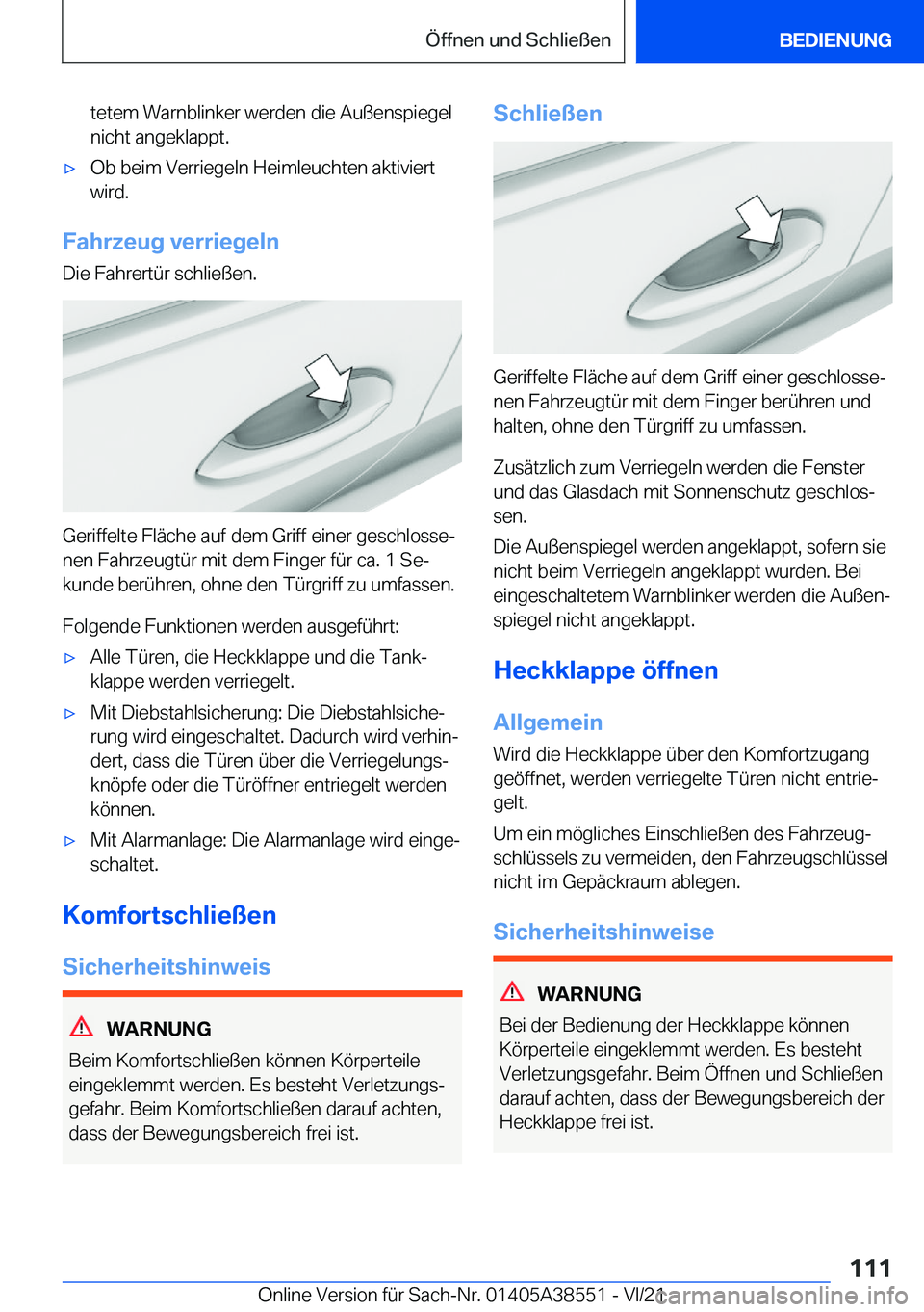 BMW X6 2022  Betriebsanleitungen (in German) �t�e�t�e�m��W�a�r�n�b�l�i�n�k�e�r��w�e�r�d�e�n��d�i�e��A�u�