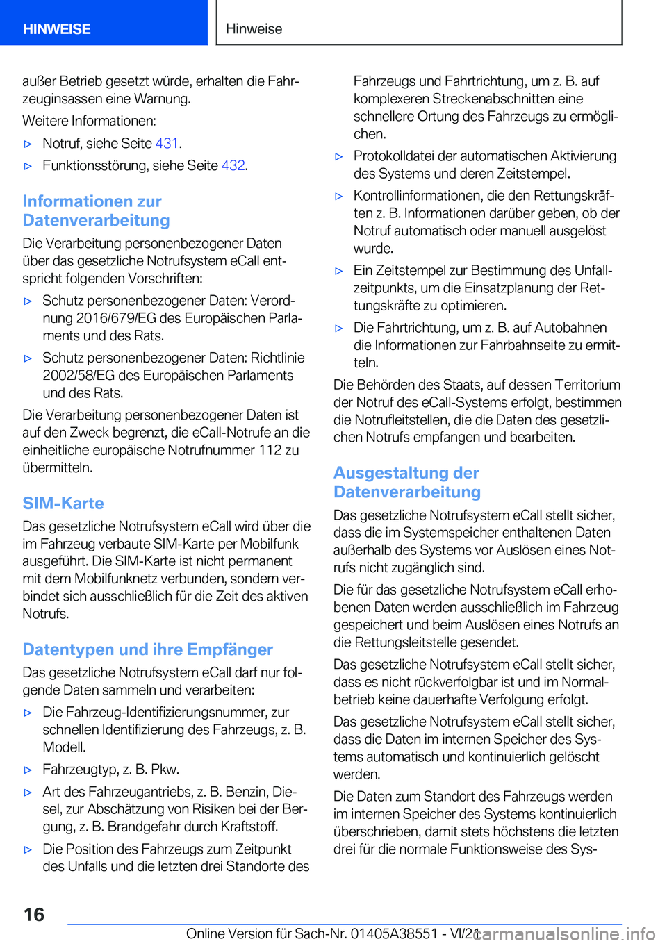 BMW X6 2022  Betriebsanleitungen (in German) �a�u�