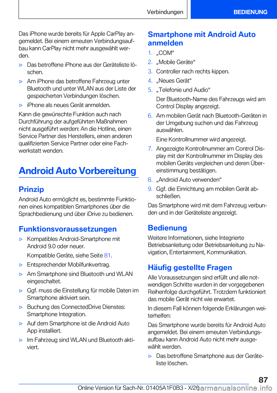 BMW X6 2021  Betriebsanleitungen (in German) �D�a�s��i�P�h�o�n�e��w�u�r�d�e��b�e�r�e�i�t�s��f�