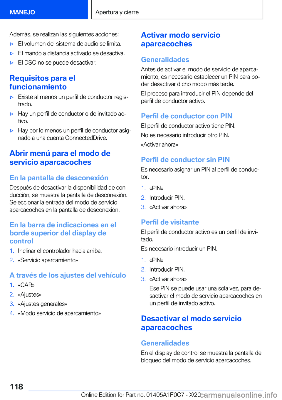 BMW X6 2021  Manuales de Empleo (in Spanish) �A�d�e�m�