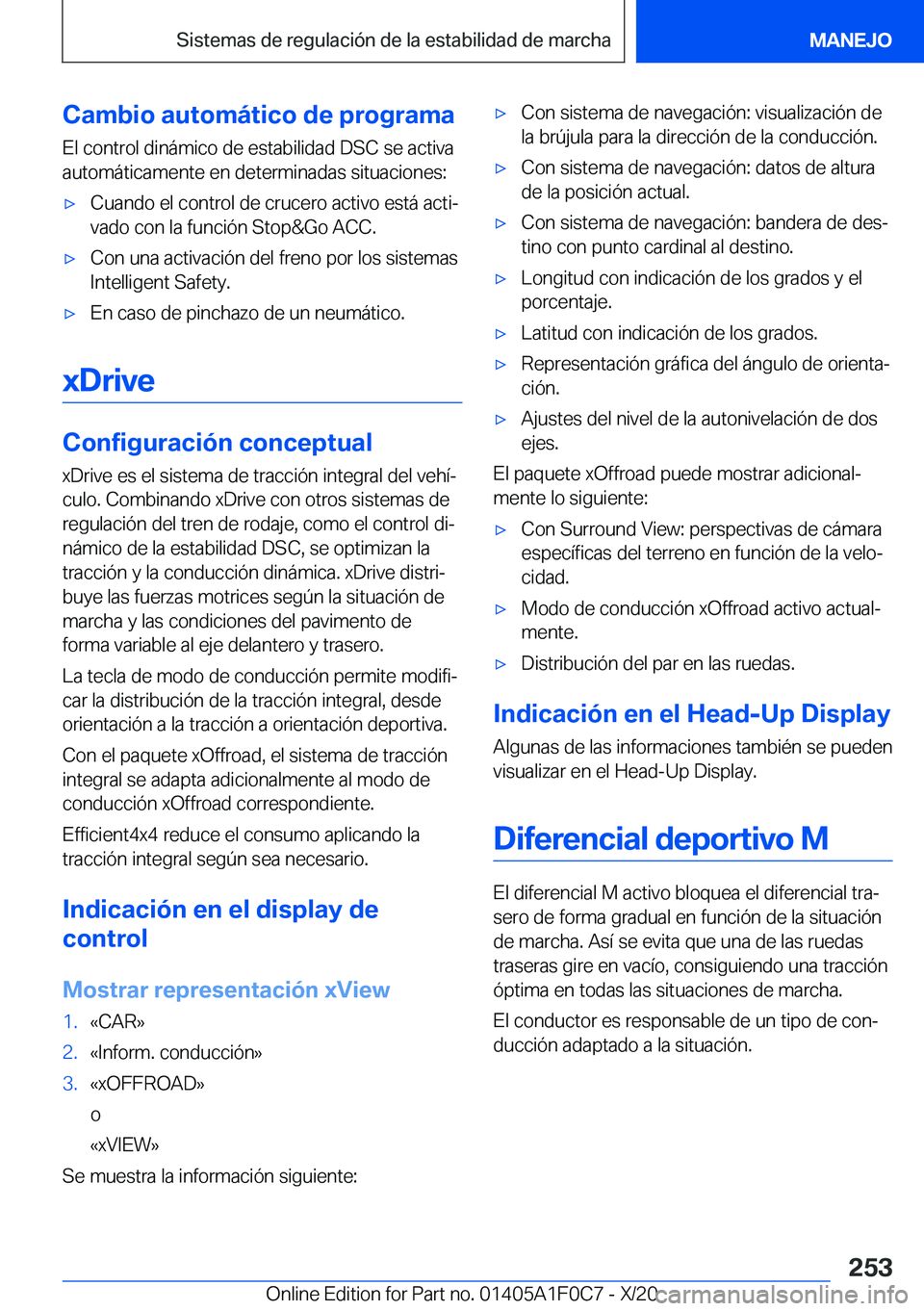 BMW X6 2021  Manuales de Empleo (in Spanish) �C�a�m�b�i�o��a�u�t�o�m�