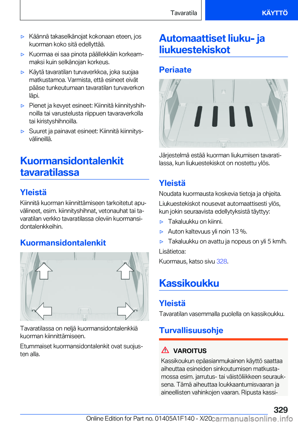 BMW X6 2021  Omistajan Käsikirja (in Finnish) 'x�K�