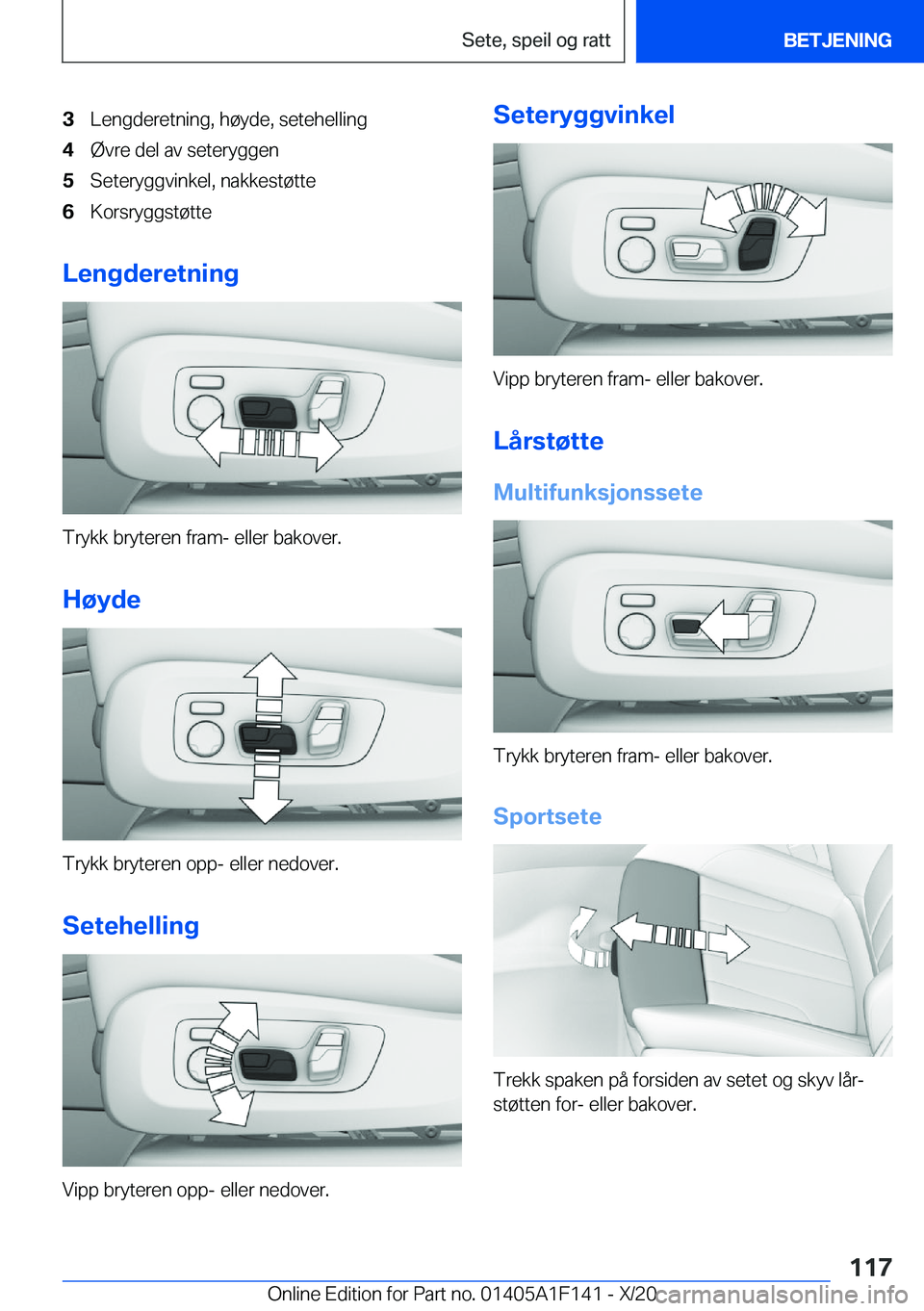 BMW X6 2021  InstruksjonsbØker (in Norwegian) �3�L�e�n�g�d�e�r�e�t�n�i�n�g�,��h�