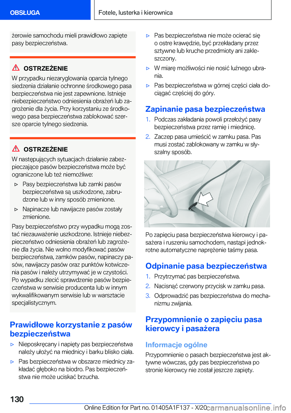 BMW X6 2021  Instrukcja obsługi (in Polish) 9�e�r�o�w�i�e��s�a�m�o�c�h�o�d�u��m�i�e�l�i��p�r�a�w�i�d�ł�o�w�o��z�a�p�i�