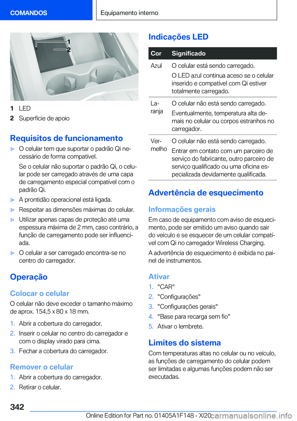 BMW X6 2021  Manual do condutor (in Portuguese) �1�L�E�D�2�S�u�p�e�r�f�