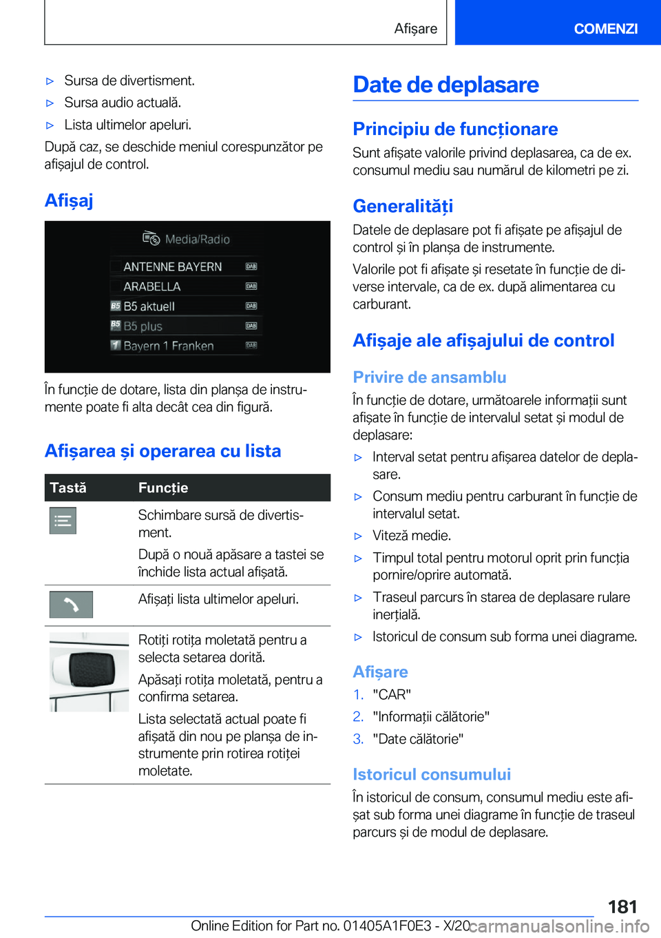 BMW X6 2021  Ghiduri De Utilizare (in Romanian) 'x�S�u�r�s�a��d�e��d�i�v�e�r�t�i�s�m�e�n�t�.'x�S�u�r�s�a��a�u�d�i�o��a�c�t�u�a�l�ă�.'x�L�i�s�t�a��u�l�t�i�m�e�l�o�r��a�p�e�l�u�r�i�.
�D�u�p�ă��c�a�z�,��s�e��d�e�s�c�h�i�d�e��m�