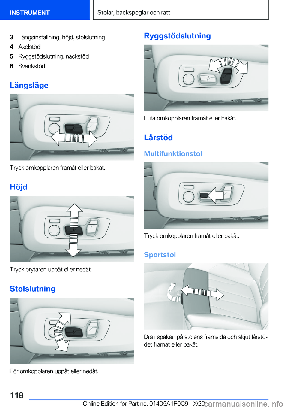 BMW X6 2021  InstruktionsbÖcker (in Swedish) �3�L�ä�n�g�s�i�n�s�t�ä�l�l�n�i�n�g�,��h�