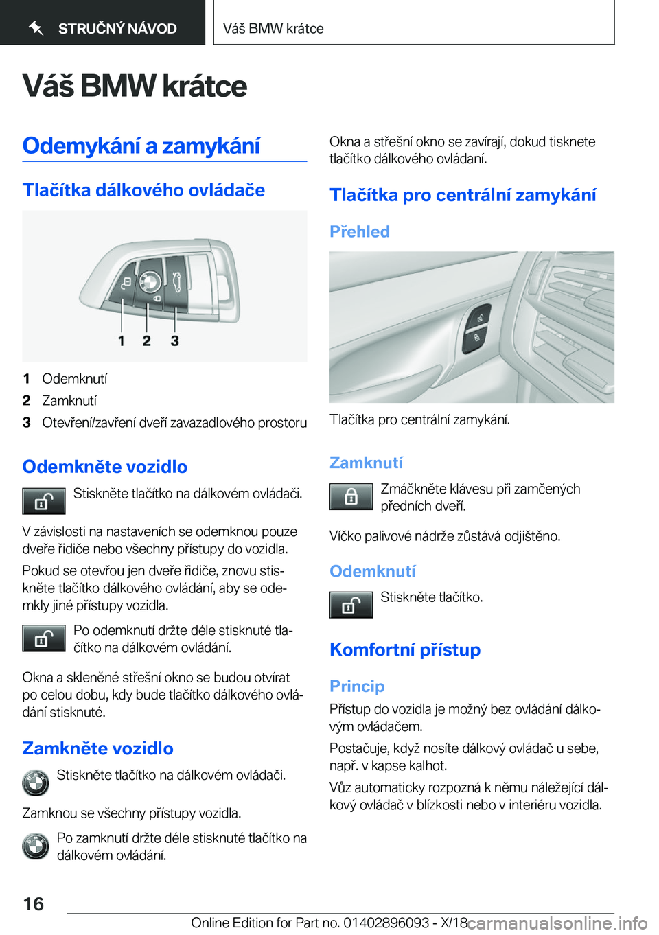 BMW X6 2019  Návod na použití (in Czech) �V�