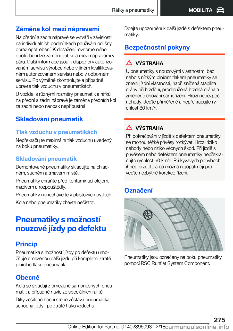 BMW X6 2019  Návod na použití (in Czech) �Z�