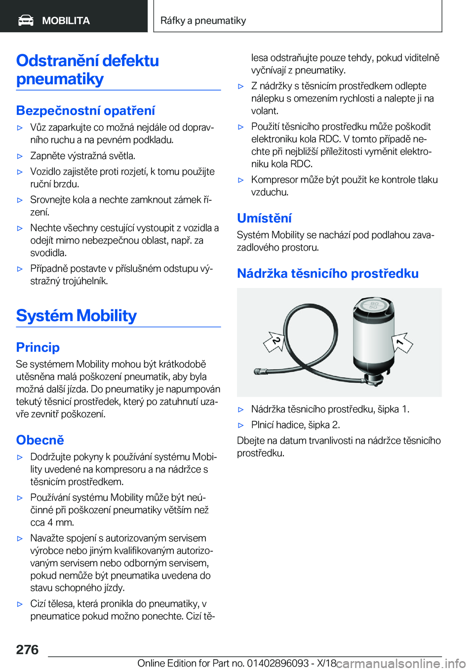 BMW X6 2019  Návod na použití (in Czech) �O�d�s�t�r�a�n�ě�n�