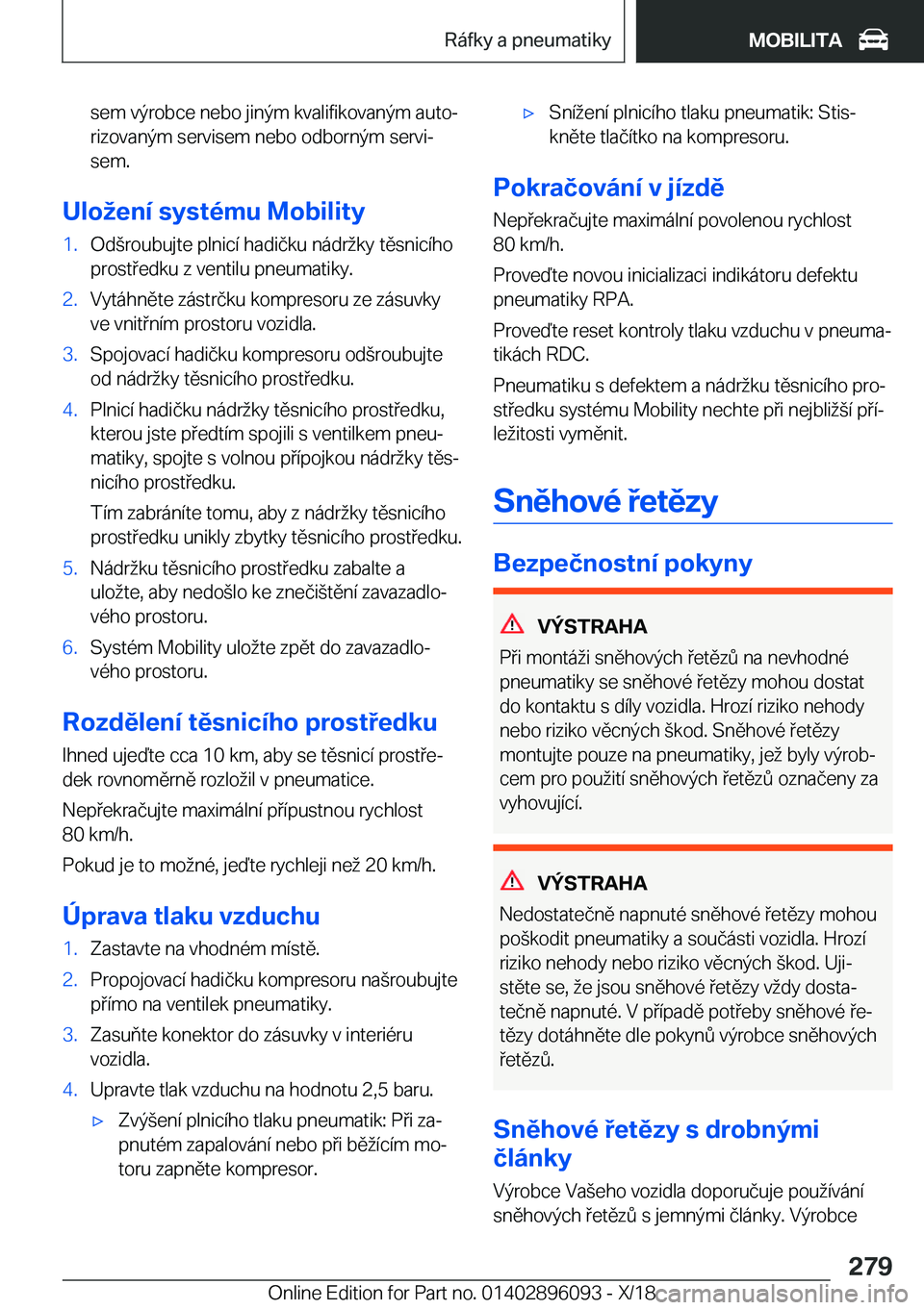 BMW X6 2019  Návod na použití (in Czech) �s�e�m��v�