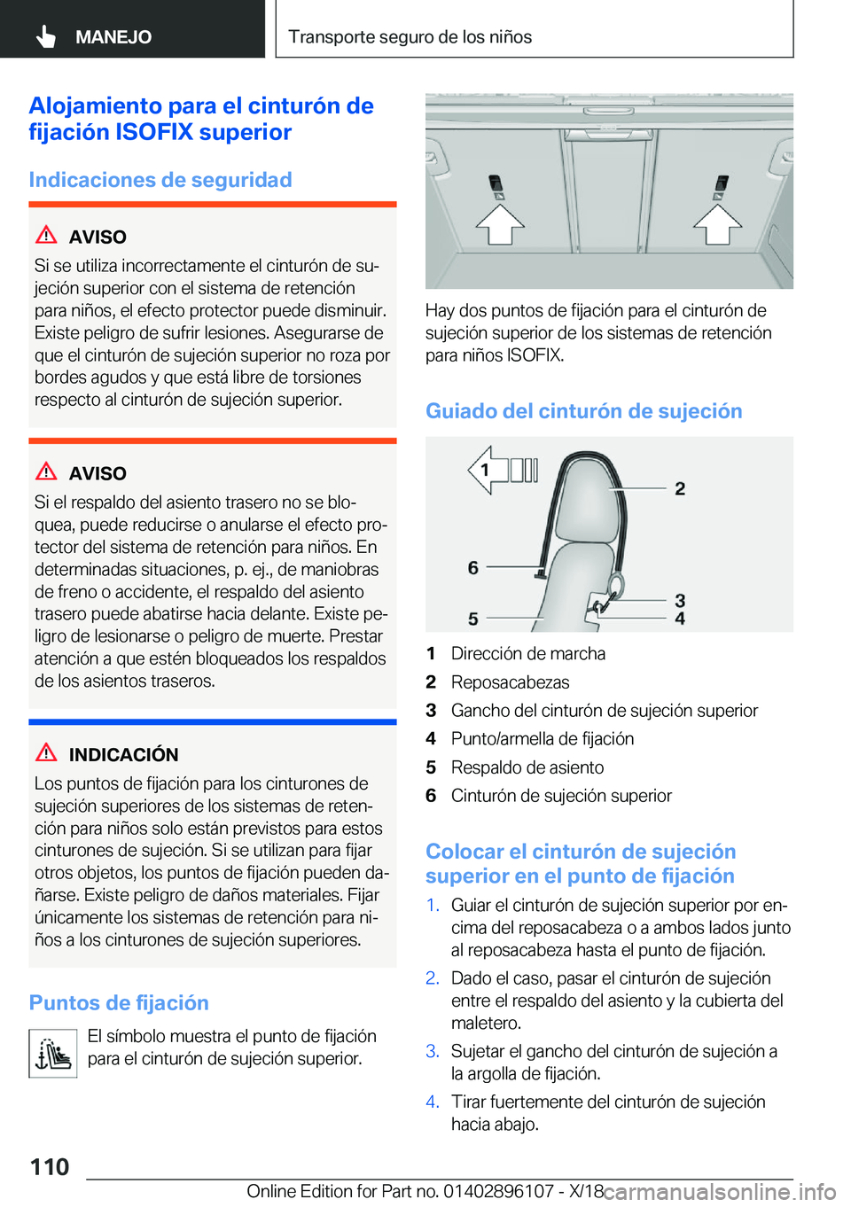 BMW X6 2019  Manuales de Empleo (in Spanish) �A�l�o�j�a�m�i�e�n�t�o��p�a�r�a��e�l��c�i�n�t�u�r�
