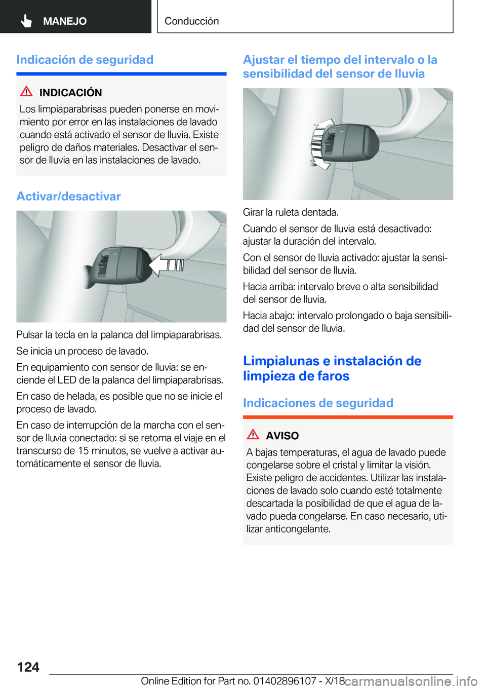 BMW X6 2019  Manuales de Empleo (in Spanish) �I�n�d�i�c�a�c�i�