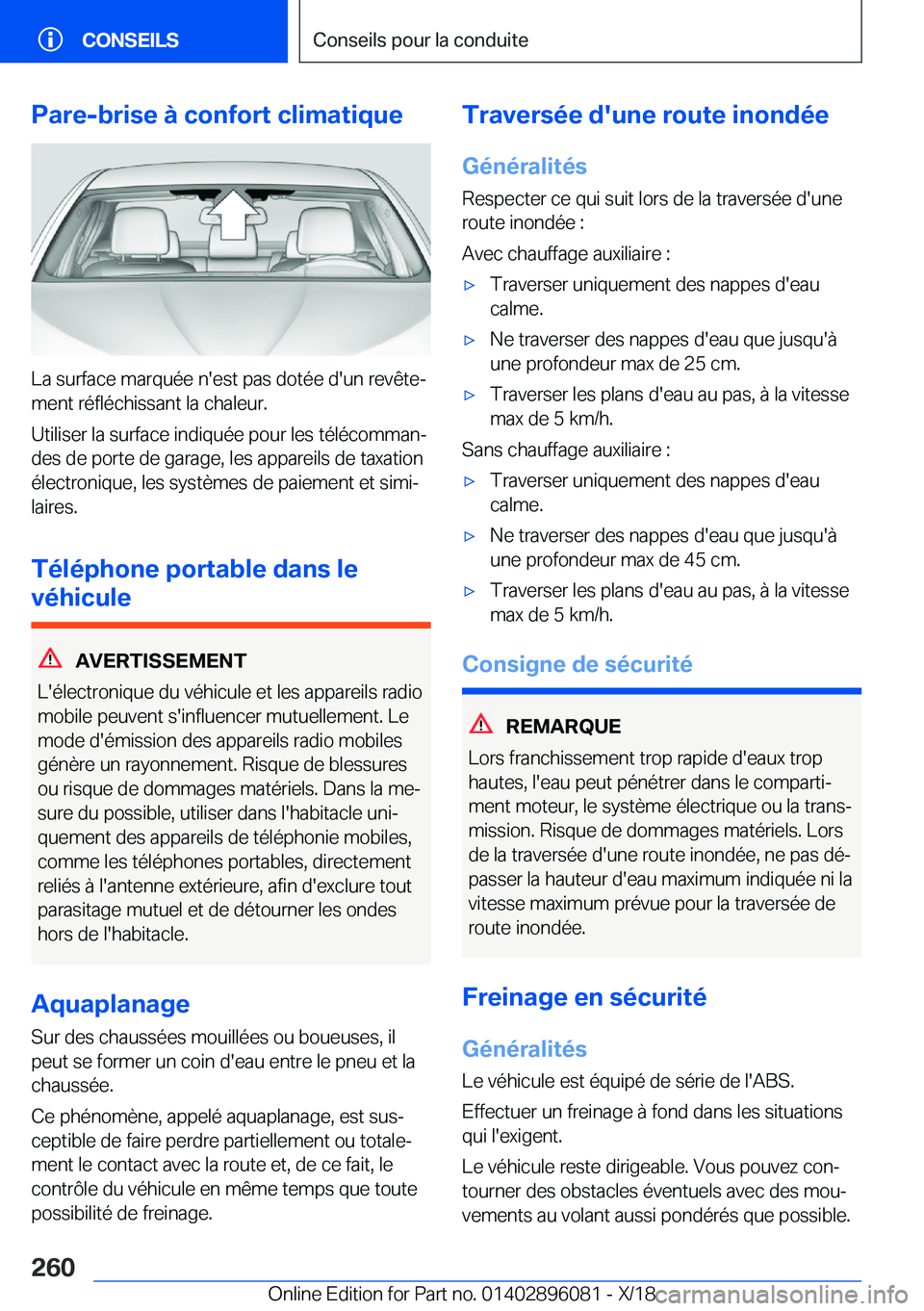 BMW X6 2019  Notices Demploi (in French) �P�a�r�e�-�b�r�i�s�e��