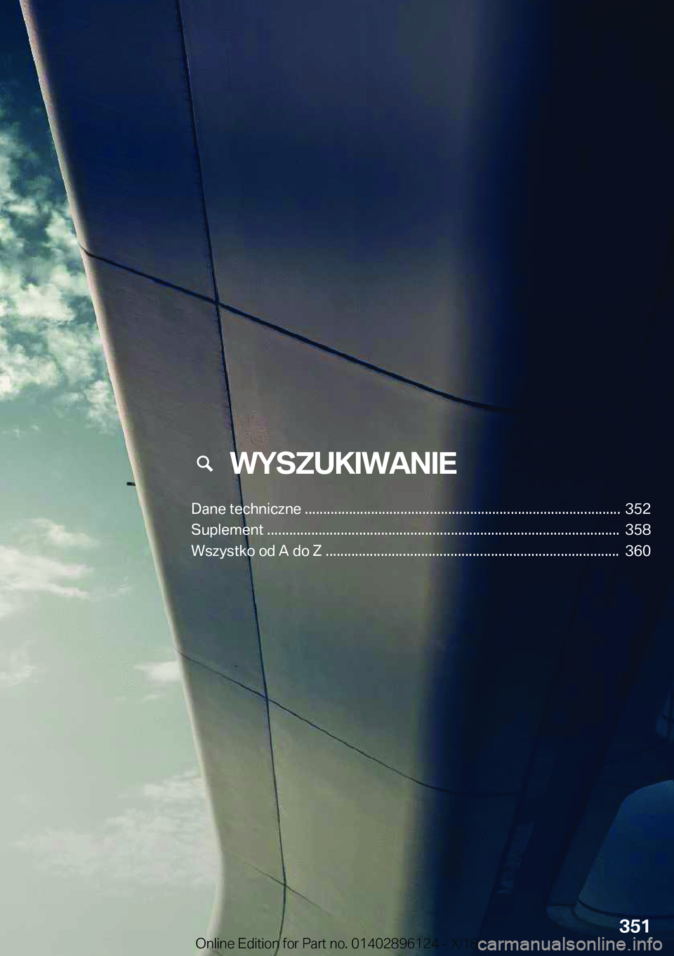 BMW X6 2019  Instrukcja obsługi (in Polish) ���W�Y�S�Z�U�K�I�W�A�N�I�E
�D�a�n�e��t�e�c�h�n�i�c�z�n�e�����������������������������������������������������������������������
