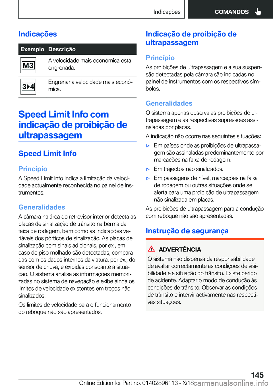 BMW X6 2019  Manual do condutor (in Portuguese) �I�n�d�i�c�a�