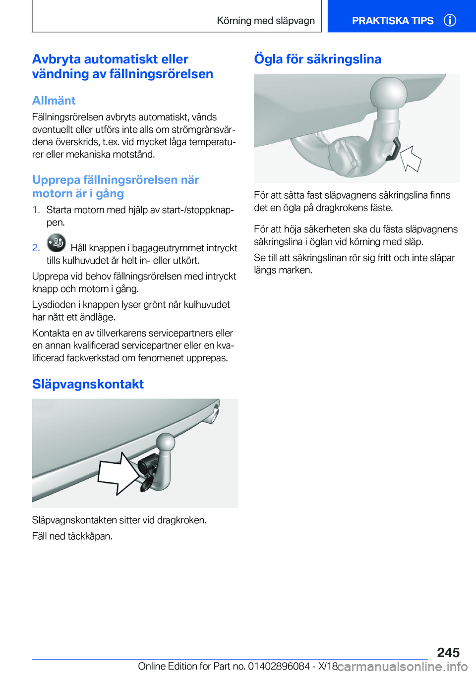 BMW X6 2019  InstruktionsbÖcker (in Swedish) �A�v�b�r�y�t�a��a�u�t�o�m�a�t�i�s�k�t��e�l�l�e�r
�v�ä�n�d�n�i�n�g��a�v��f�ä�l�l�n�i�n�g�s�r�