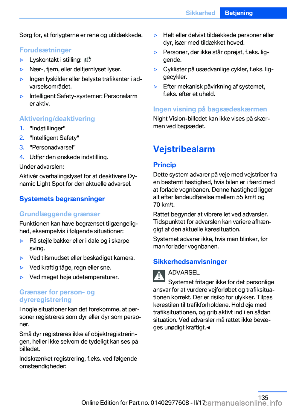 BMW X6 2017  InstruktionsbØger (in Danish) �S�