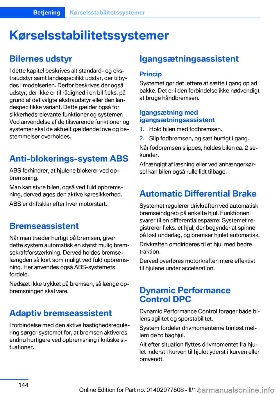 BMW X6 2017  InstruktionsbØger (in Danish) �K�
