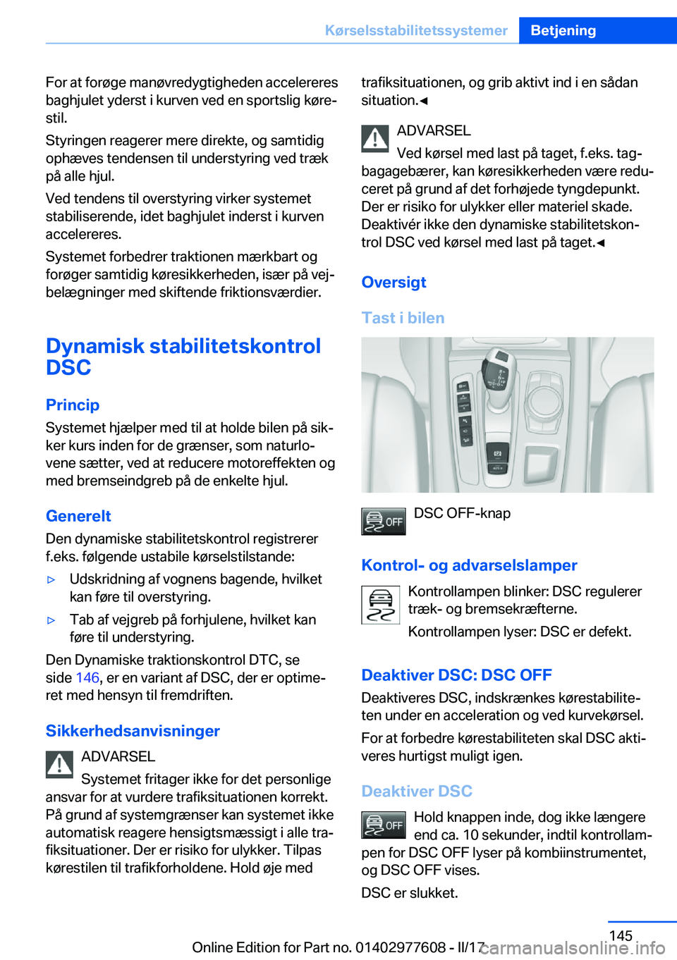 BMW X6 2017  InstruktionsbØger (in Danish) �F�o�r� �a�t� �f�o�r�
