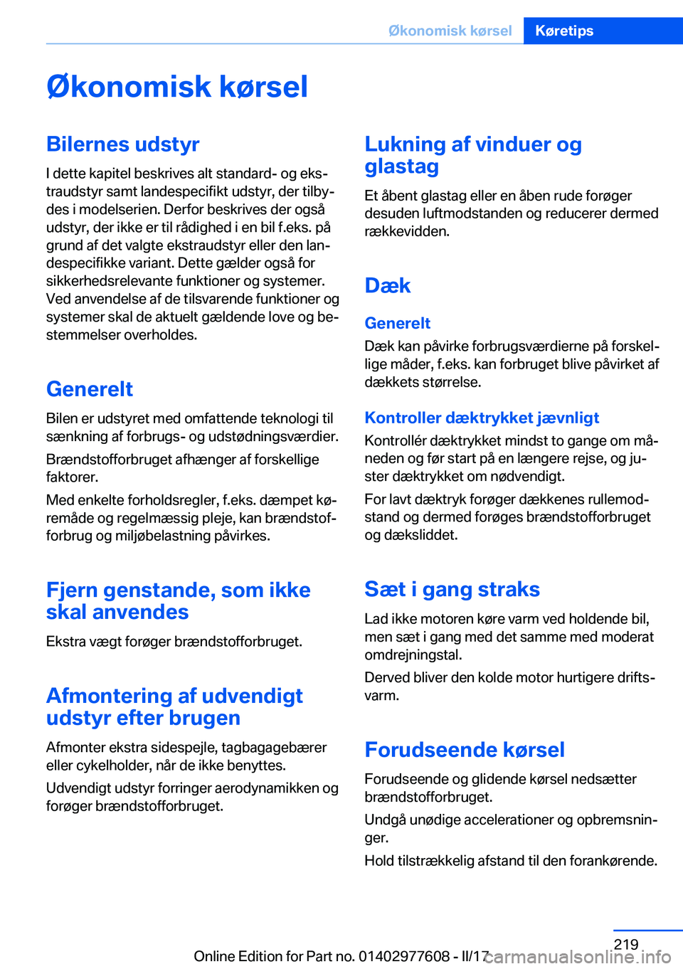 BMW X6 2017  InstruktionsbØger (in Danish) �