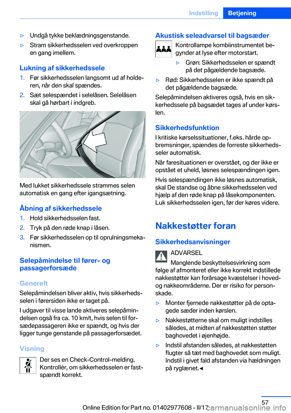 BMW X6 2017  InstruktionsbØger (in Danish) 'y�U�n�d�g�å� �t�y�k�k�e� �b�e�k�l�æ�d�n�i�n�g�s�g�e�n�s�t�a�n�d�e�.'y�S�t�r�a�m� �s�i�k�k�e�r�h�e�d�s�s�e�l�e�n� �v�e�d� �o�v�e�r�k�r�o�p�p�e�n
�e�n� �g�a�n�g� �i�m�e�l�l�e�m�.
�L�u�k�n�i�n